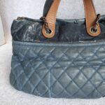 Chanel 2way-bag Brown/Blue Calf Leather with Ruthenium Hardware #OTYU-1 - Image 5