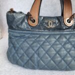 Chanel 2way-bag Brown/Blue Calf Leather with Ruthenium Hardware #OTYU-1 - Image 3
