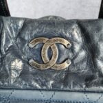 Chanel 2way-bag Brown/Blue Calf Leather with Ruthenium Hardware #OTYU-1 - Image 17