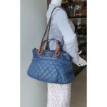 Chanel 2way-bag Brown/Blue Calf Leather with Ruthenium Hardware #OTYU-1 - Image 31