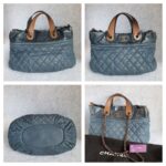 Chanel 2way-bag Brown/Blue Calf Leather with Ruthenium Hardware #OTYU-1 - Image 2