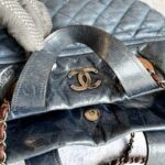 Chanel 2way-bag Brown/Blue Calf Leather with Ruthenium Hardware #OTYU-1 - Image 21