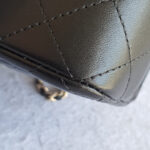 Chanel Mini Flap With Top Handle Black Lambskin with Gold Hardware #OTST-1 - Image 13