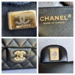 Chanel Mini Flap With Top Handle Black Lambskin with Gold Hardware #OTST-1 - Image 17