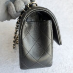 Chanel Mini Flap With Top Handle Black Lambskin with Gold Hardware #OTST-1 - Image 8