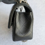 Chanel Mini Flap With Top Handle Black Lambskin with Gold Hardware #OTST-1 - Image 7