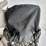 Chanel Small Pearl Bucket Bag Black Lambskin/faux Pearl with Gold Hardware #OTLR-2 - Image 19