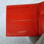 Chanel Traveline Bi-fold Wallet Red Canvas with Leather and Silver Hardware #OTUS-3 - Image 7