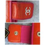 Chanel Wallet Red/Pink Lambskin with Silver Hardware #OTUS-2 - Image 5