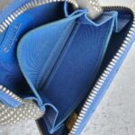 Chanel Zippy Card Holder Blue Calfskin with Silver Hardware #OTUY-3 - Image 14