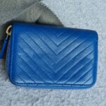 Chanel Zippy Card Holder Blue Calfskin with Silver Hardware #OTUY-3 - Image 3