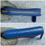 Chanel Zippy Card Holder Blue Calfskin with Silver Hardware #OTUY-3 - Image 6