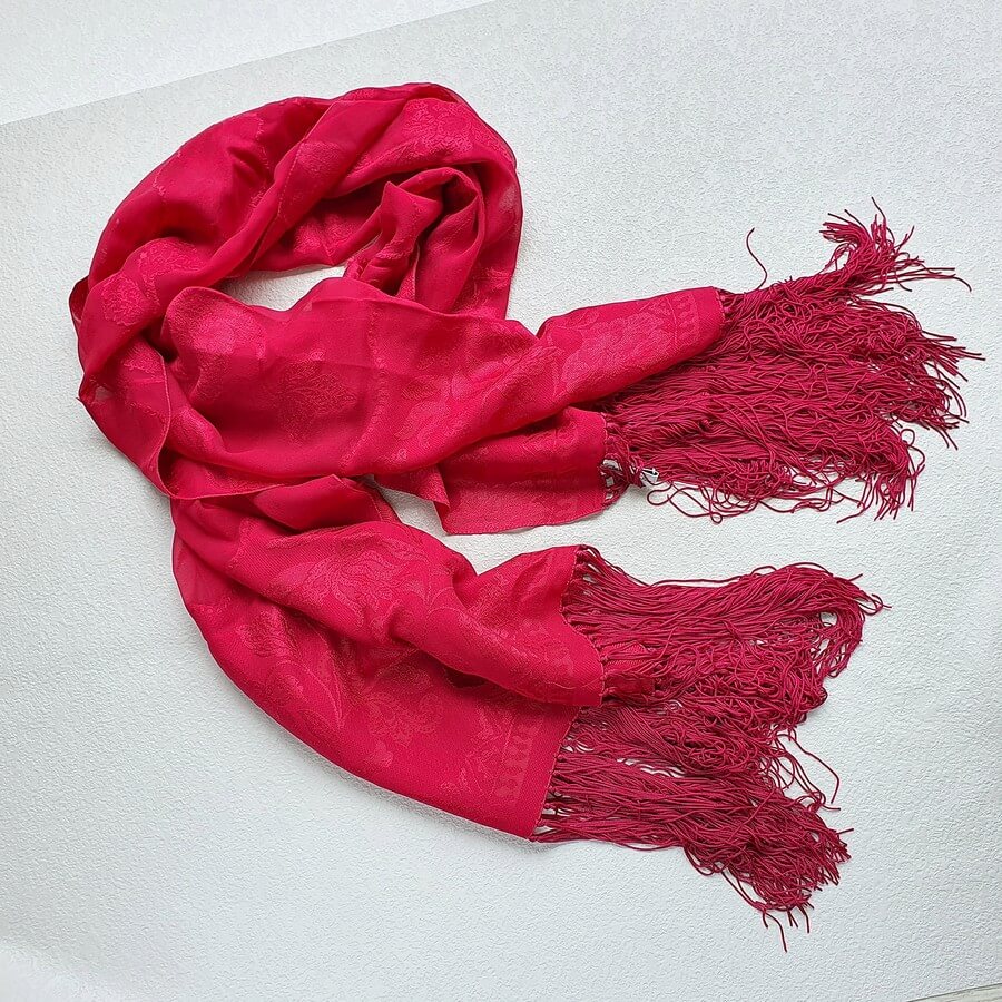 Dior Red Silk Scarf #GUECL-2