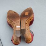 Dior Wedges Peeptoe Size40 Red Leather Shoes #TRSU-13 - Image 7