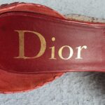 Dior Wedges Peeptoe Size40 Red Leather Shoes #TRSU-13 - Image 9