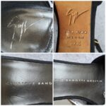 Giuseppe Zanotti Peeptoe Size37.5 Black Satin/Sequine Shoes #OSOY-1 - Image 10