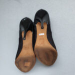 Giuseppe Zanotti Peeptoe Size40.5 Black Satin/Patent Leather Shoes #TRSU-16 - Image 16