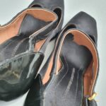 Giuseppe Zanotti Peeptoe Size40.5 Black Satin/Patent Leather Shoes #TRSU-16 - Image 15