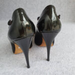 Giuseppe Zanotti Peeptoe Size40.5 Black Satin/Patent Leather Shoes #TRSU-16 - Image 7