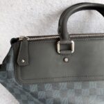 LV Greenwich Black/Blue Damier Ebene Cobalt Coated Canvas with Leather and Silver Hardware #GUEUL-1 - Image 15