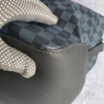 LV Greenwich Black/Blue Damier Ebene Cobalt Coated Canvas with Leather and Silver Hardware #GUEUL-1 - Image 20