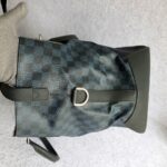 LV Greenwich Black/Blue Damier Ebene Cobalt Coated Canvas with Leather and Silver Hardware #GUEUL-1 - Image 7