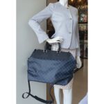 LV Greenwich Black/Blue Damier Ebene Cobalt Coated Canvas with Leather and Silver Hardware #GUEUL-1 - Image 36