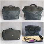 LV Greenwich Black/Blue Damier Ebene Cobalt Coated Canvas with Leather and Silver Hardware #GUEUL-1 - Image 2