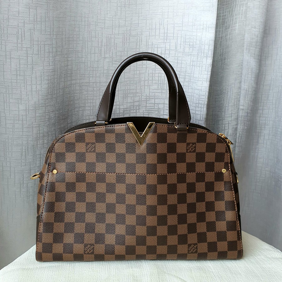 LV Kengsington Bowling N41505 Damier Ebene Coated Canvas with Leather and Gold Hardware #OTCY-1
