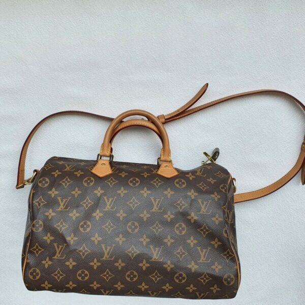 LV Speedy Bandouliere 35cm Monogram Canvas with Leather and Gold Hardware #GUEUU-1