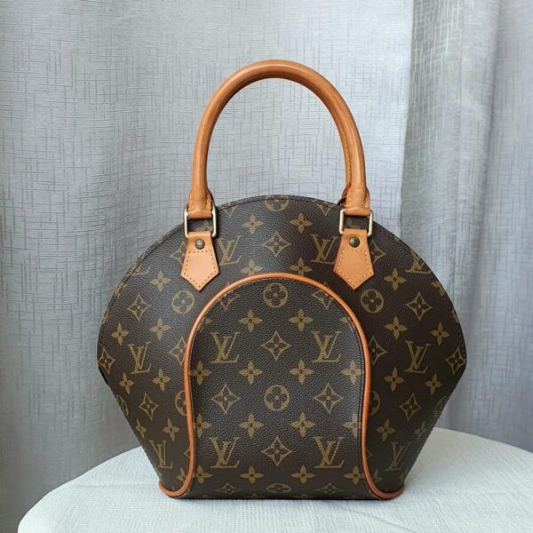 LV Vintage Ellipse PM Brown Monogram Canvas with Leather and Gold Hardware #OTKC-1