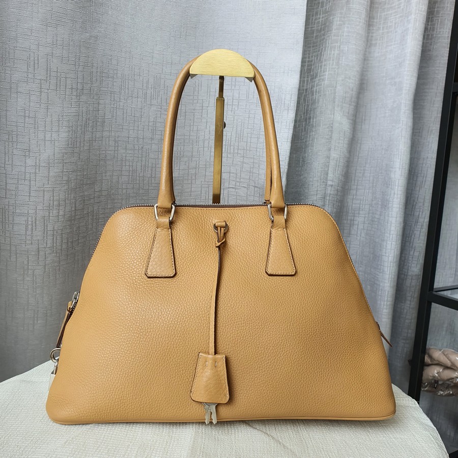 Prada Bag BR3477 Brown Calf Leather with Silver Hardware Bag #OTUT-2