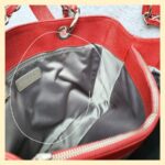 Chanel GST Red with Grained Calfskin and Silver Hardware #OTRK-1 - Image 24