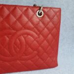 Chanel GST Red with Grained Calfskin and Silver Hardware #OTRK-1 - Image 4
