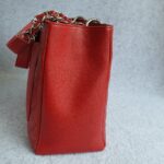 Chanel GST Red with Grained Calfskin and Silver Hardware #OTRK-1 - Image 8