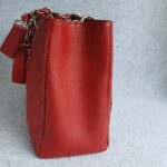 Chanel GST Red with Grained Calfskin and Silver Hardware #OTRK-1 - Image 7