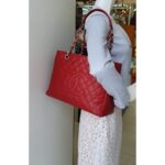 Chanel GST Red with Grained Calfskin and Silver Hardware #OTRK-1 - Image 32
