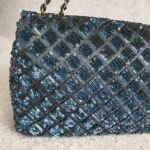 Chanel Medium Single Flap Bag Blue Lambskin/Sequins with Silver Hardware #OTOT-2 - Image 5