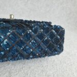 Chanel Medium Single Flap Bag Blue Lambskin/Sequins with Silver Hardware #OTOT-2 - Image 10