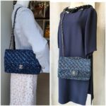 Chanel Medium Single Flap Bag Blue Lambskin/Sequins with Silver Hardware #OTOT-2 - Image 27