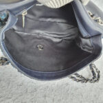 Chanel Medium Single Flap Bag Blue Lambskin/Sequins with Silver Hardware #OTOT-2 - Image 26