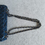Chanel Medium Single Flap Bag Blue Lambskin/Sequins with Silver Hardware #OTOT-2 - Image 15