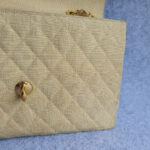 Chanel Vintage Maxi Jumbo Single Flap Beige Canvas with Gold Hardware #OTYO-2 - Image 24