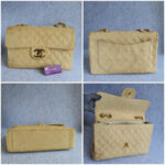 Chanel Vintage Maxi Jumbo Single Flap Beige Canvas with Gold Hardware #OTYO-2 - Image 2