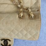 Chanel Vintage Maxi Jumbo Single Flap Beige Canvas with Gold Hardware #OTYO-2 - Image 4
