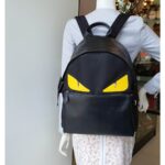 Fendi Monster Backpack Black Canvas/ Leather and Silver Hardware #GUEKE-1 - Image 38