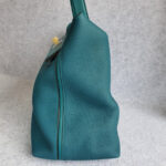 Hermes 24/24 Vert Bosphore Togo Leather with Palladium and Gold plated Hardware #OTOL-2 - Image 11