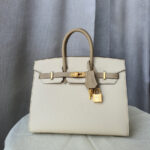 Hermes Birkin Sellier 25cm Trench/Craie Epsom Leather with Matt Gold Plated Hardware Bag #OTSS-3