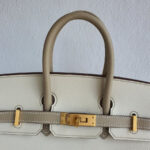 Hermes Birkin Sellier 25cm Trench/Craie Epsom Leather with Brushed Gold Plated Hardware Bag #OTSS-3 - Image 18