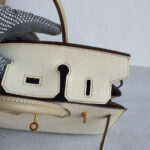 Hermes Birkin Sellier 25cm Trench/Craie Epsom Leather with Brushed Gold Plated Hardware Bag #OTSS-3 - Image 25